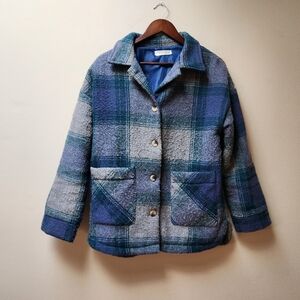 AS IS Little Mountain Blue Plaid Jacket M